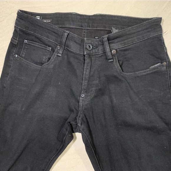 Men’s Black G-Star Raw Super Slim (Skinny) Jeans - 31” Waist x 32” Length - Picture 4 of 6